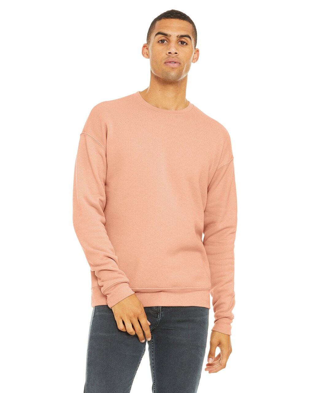 BELLA+CANVAS Unisex Sponge Fleece Drop Shoulder Sweatshirt for Casual, Winter Layering & Workwear